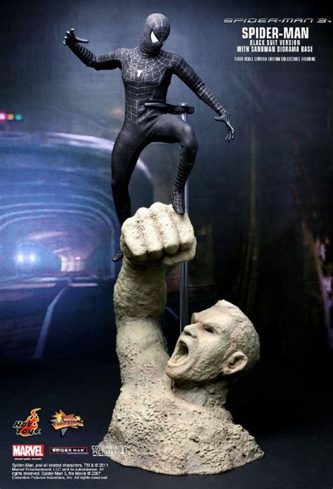 Hot Toys MMS 165 Spider Man 3 Black Suit Spiderman 1 6 Hobbies Toys Collectibles