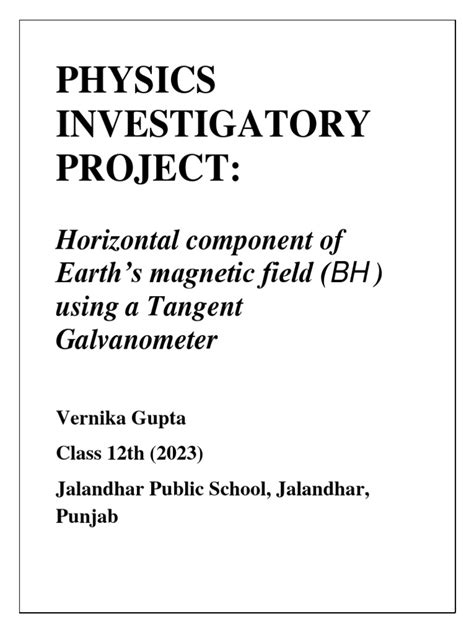 Physics Investigatory Project 221213 115133 Download Free Pdf Earth