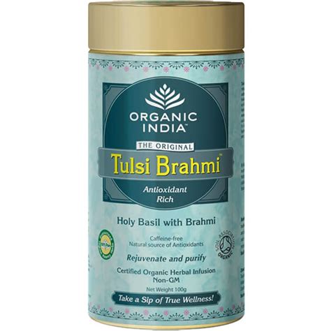 Tulsi Brahmi Tisana Sfusa 100 G Organic India AyurShop