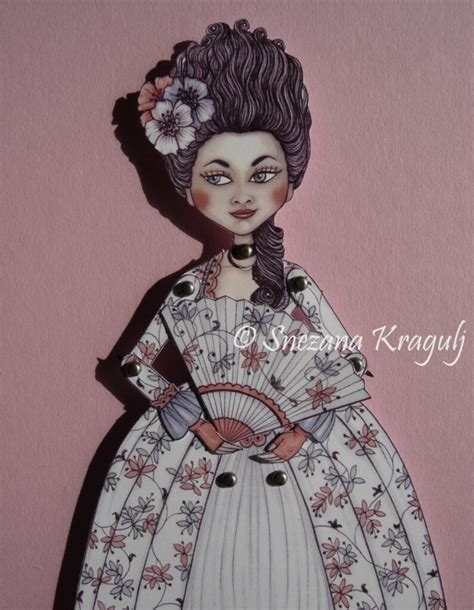 Marie Antoinette Paper Doll Etsy