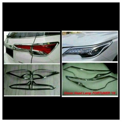 Jual Paket Garnis Lis Lampu Depan Blk All New Fortuner VRZ 2016 Warna