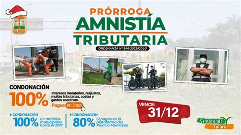 Amnist A Tributaria Campa As Municipalidad Distrital De Los