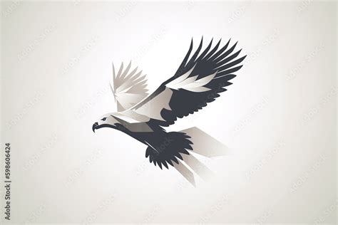 Eagle illustration, icon, logo, white background. Generative AI Stock ...