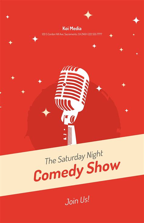 Comedy Show Poster Templates in Word - FREE Download | Template.net