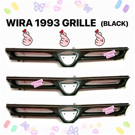 WIRA 1992 FRONT GRILLE SPANDER BLACK For Wira Se Satria Putra Arena 1 3