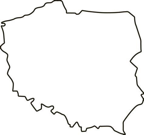 Map of Poland. Outline map vector illustration 8726754 Vector Art at ...