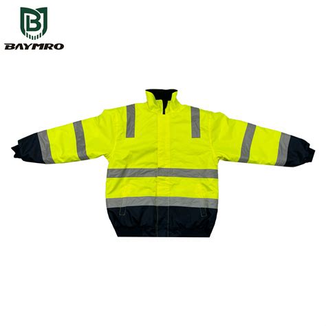 Hi Vis Waterproof Bomber Jacket - BAYMRO Safety is the Top 1 PPE ...