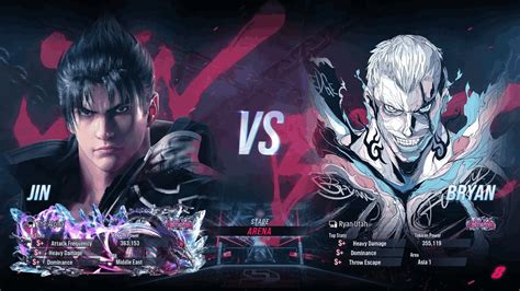 Tekken Top Rank Jin Vs Bryan Rank Match Youtube