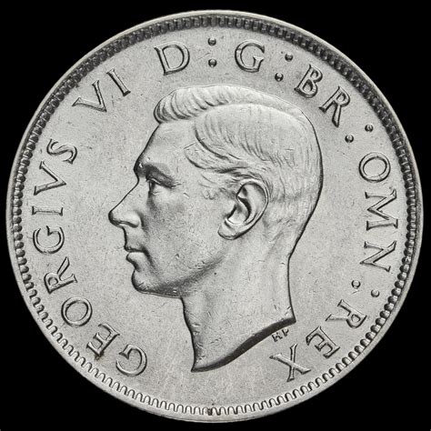 George Vi Silver Two Shilling Coin Florin Ef