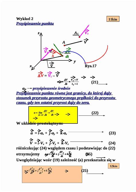 Kinematyka Wyk Notatek Pl