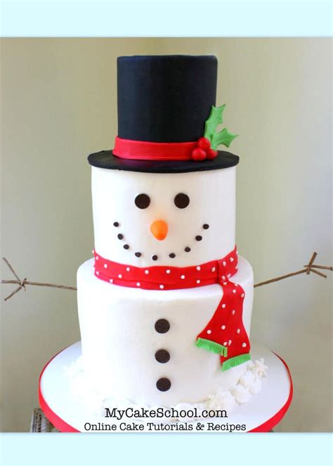 Tiered Snowman Cake A Cake Decorating Video Snowman Cake Christmas