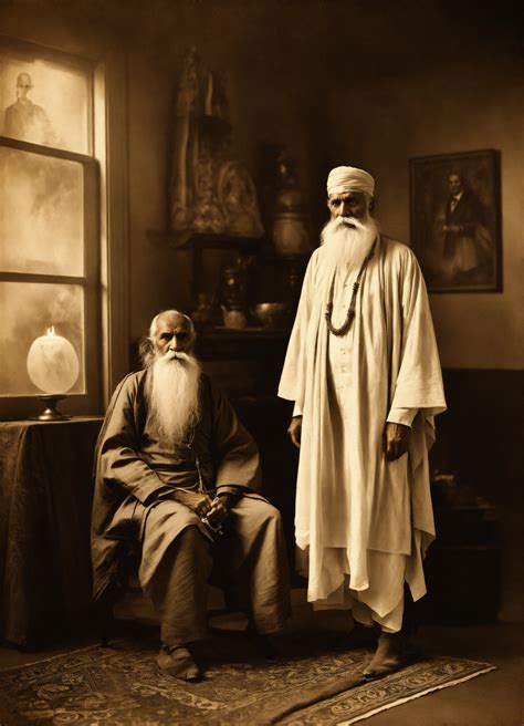 Lexica Old Man Wearing Hindu Fakir With A Turbant Standing Next To