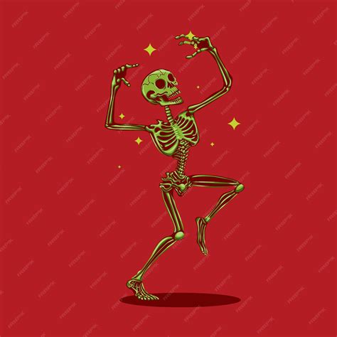 Premium Vector | Dancing skeleton illustration vector art