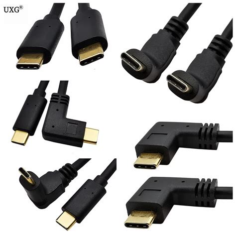 10Gbps USB 3 1 USB C 16 1 90 Degrees Up Down Left Right Angle Gold