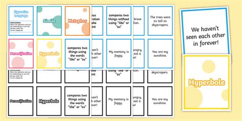 Figurative Language Activity Cards Twinkl Teacher Made