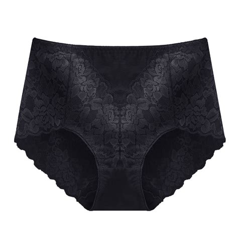 Eashery Thinx Period Panties For Teens Womens Embrace Lace Hi Cut Brief Panty Black Xx Large