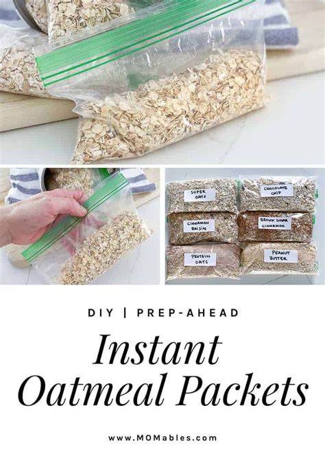 Easy Instant Oatmeal Packets Recipe Instant Oatmeal Packets Homemade Instant Oatmeal