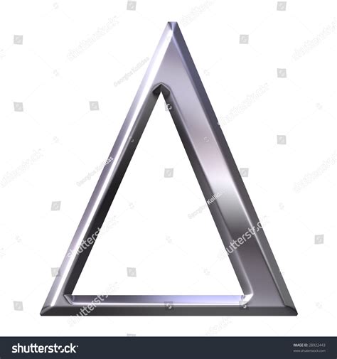 D Silver Greek Letter Delta Stock Illustration Shutterstock