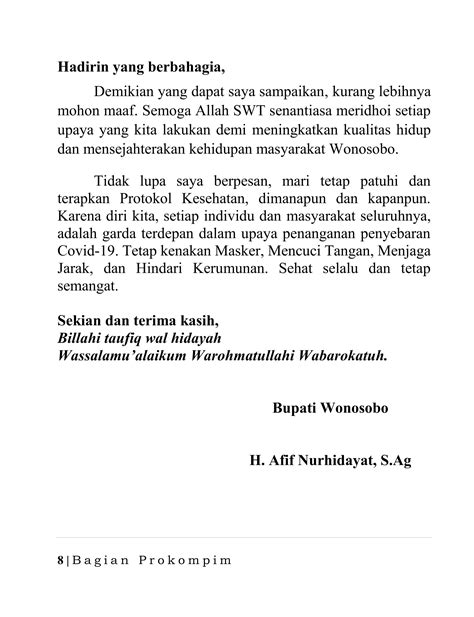 Sambutan Pembukaan Seminar Jurusan 8