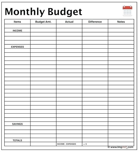 Excel Income And Expense Worksheet