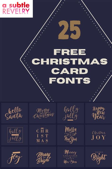 25 free christmas card fonts • A Subtle Revelry | Christmas cards free ...