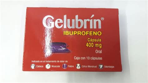 GELUBRIN IBUPROFENO 400MG C 10 CAPSULAS 7503008344785 Distribuidora DISA