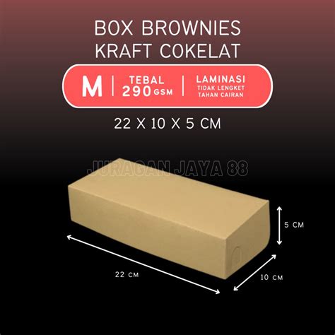 Jual Kotak Box Brownies Kue Bolu Donat Isi Kraft Cokelat