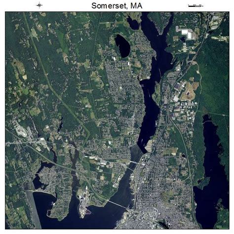 Aerial Photography Map of Somerset, MA Massachusetts