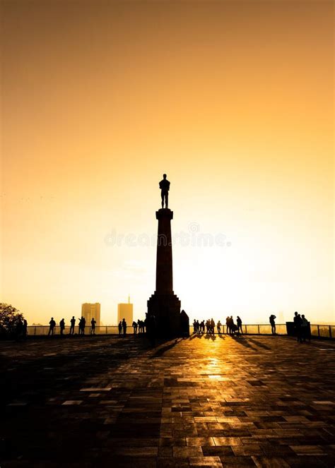 Victor Monument In Serbian Language Known As Pobednik At Historic