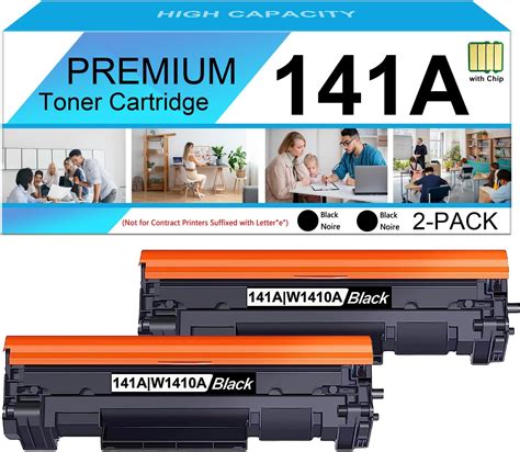 Amazon.com: 141A Black Toner Cartridge with Chip (2-Pack)| Ink Toner ...