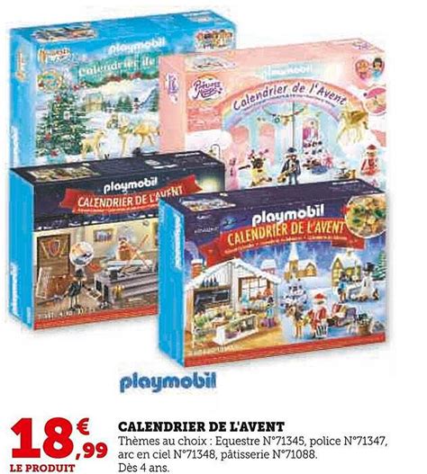 Promo Calendrier De L Avent Playmobil Chez Hyper U Icatalogue Fr