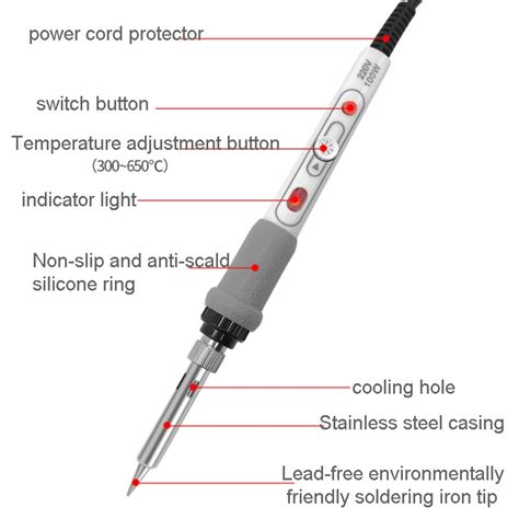 Pcs Set W V High Power Electric Soldering Iron Adjustable