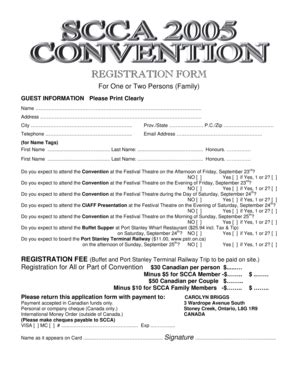 Fillable Online Convention Registration Forms Fax Email Print PdfFiller