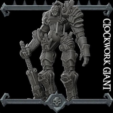 Clockwork Giant Miniature All Sizes Dungeons And Dragons Etsy