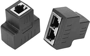 Divisor De Cabo Ethernet Rj Adaptador De Rede Interface F Mea