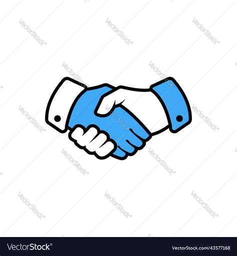 Handshake and partnership logo design template Vector Image