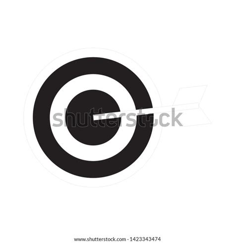 Target Arrow Vector Icon Dartboard Shoot Stock Vector Royalty Free