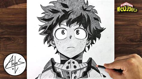 How To Draw Izuku Midoriya Step By Step Anime Pencil Drawing Tutorial Manga Character Drawing