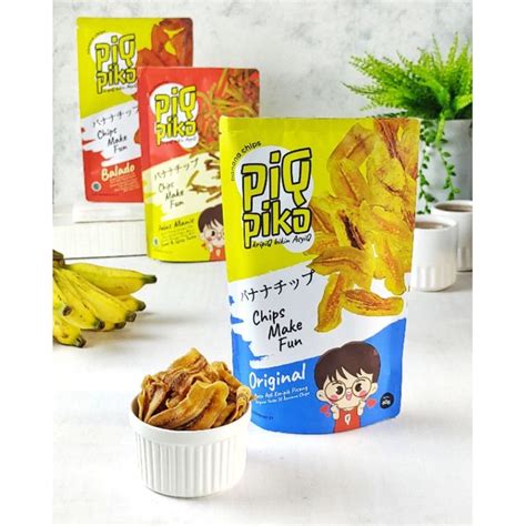 Jual Piqpiko Banana Chips Keripik Pisang Original Balado Pedas