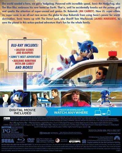 Sonic La Pelicula Jim Carrey Importada Blu Ray Dvd En Venta En Benito