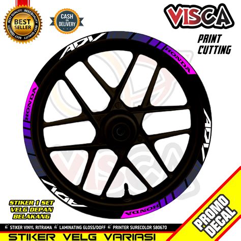 Stiker Velg List Velg Motor Stiker Velg ADV 160 Motif Bunglon Lazada