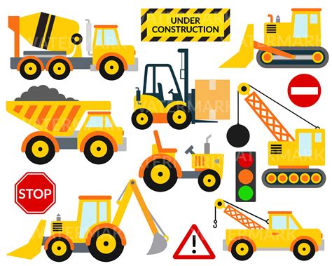 Construction Clipart Instant Download Vector Clipart Dump Etsy