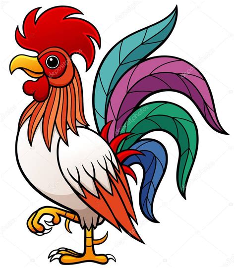 Personaje De Gallo De Dibujos Animados Vector Gr Fico Vectorial