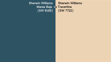 Sherwin Williams Marea Baja Vs Travertine Side By Side Comparison