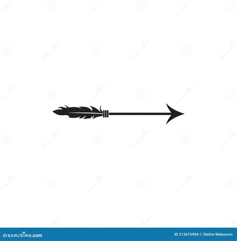 Arrow with feather stock vector. Illustration of hand - 213675904