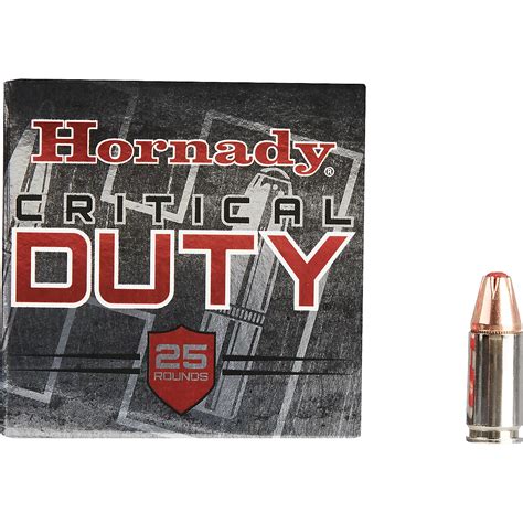 Hornady Critical Duty 9mm P Luger 124 Grain Flexlock Ammunition 25 Rounds Academy