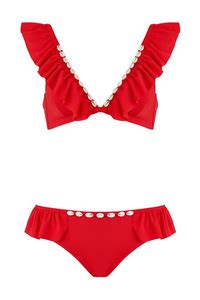Volanlı Deniz Kabuklu Bikini Takım I Sailor Moda
