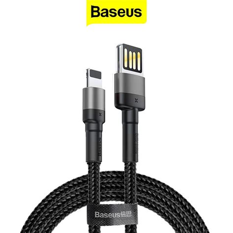 Baseus Cafule 2 4a Fast Charging Data Cable For Iphone 1m 2m Nylon Braided Durable Shopee