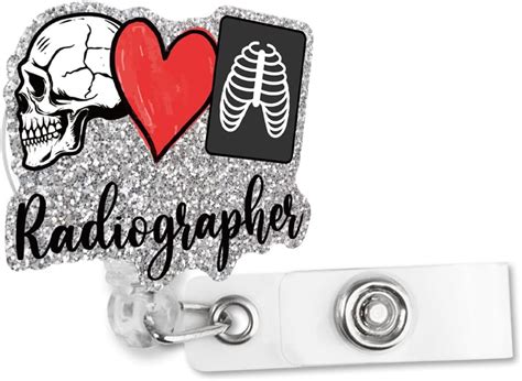 Amazon Sixrip Radiographer Retractable Glitter Irregular Badge