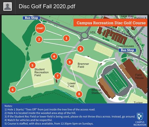 Unh Recreation Field Durham Nh Udisc Disc Golf Course Directory